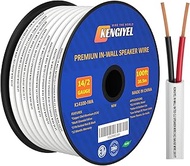 14/2 Speaker Wire (100 Feet) 14AWG Gauge in Wall Audio Speaker Wire, Fire Safety CL2 CL3 Rated Audio