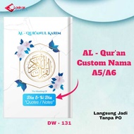 Al - Koran/DW-131 Custom Name A5 A6 Hardcover Quran (Can Write Name) Quran Translation