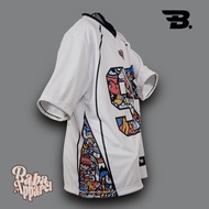 SAINT WHITE 95 JERSEY VINTAGE STREETWEAR OVERSIZE JERSEY/ BOX FIT/MUSIC NFL/