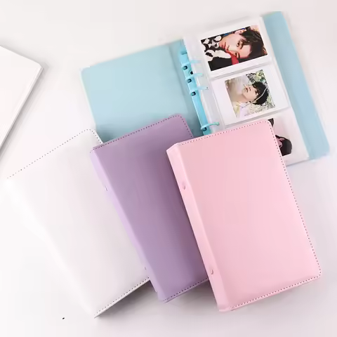 150 Pockets PU Leather Portable A6 Photocard Binder Album for 2.5x3.5 Inch Mini Instax & Name Card 7