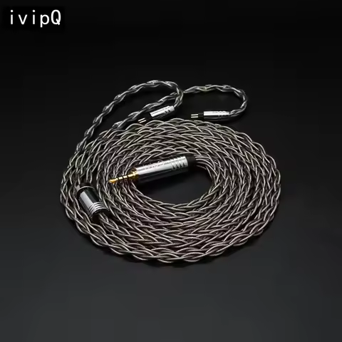 ivipQ-504 8-Core Silver Foil Earphone Upgrade Cable With MMCX/QDC/0.78 2PIN For TANGZU FUDU NX7MK4 S
