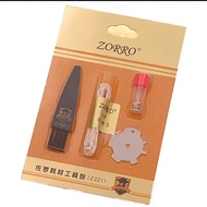 Zorro Kit Alat Kerosene Z221 dengan Flintstone Particles dan Core Cotton Brush