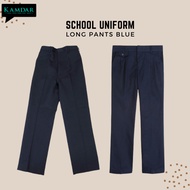 KAMDAR Sekolah Rendah Long Pant Uniform With Gutter - Navy Blue/Size 20-34