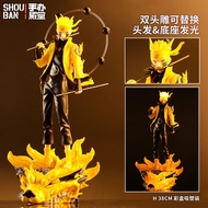 Naruto GK GK Giant Wave Door God Uzumaki Naruto Lighting Double-Headed Carving Anime Model Statue Figure Ornaments