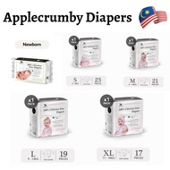 S23/M21/L19/ XL17 1 Pack Applecrumby Diapers Applecrumby Tape Chlorine Free Premium Baby Diapers Disposable Diapers