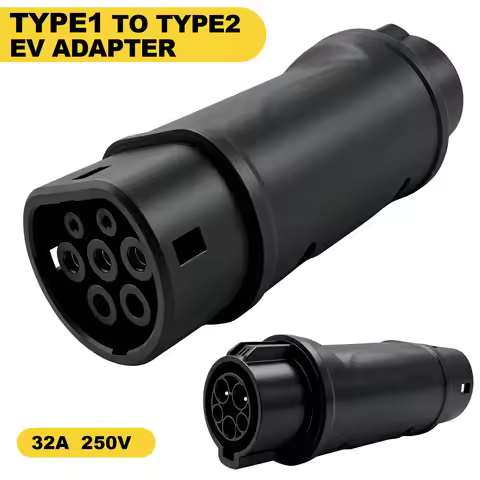 Type1 to Type2 EV Charger Adapter SAE J1772 to Type 2 EU EV Charging Connector Converter Electric Ve