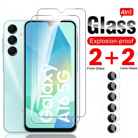 Sumsung A16 5/4G Case 4In1 Camera Lens Screen Protector for Samsung Galaxy A16 A17 SamsungA16 A 16 1
