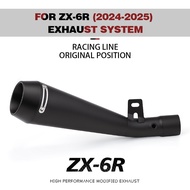 For Kawasaki Ninja ZX6R ZX-6R Slip On Line Motorcycle Exhaust M4 Muffler with DB Killer 2024-2025