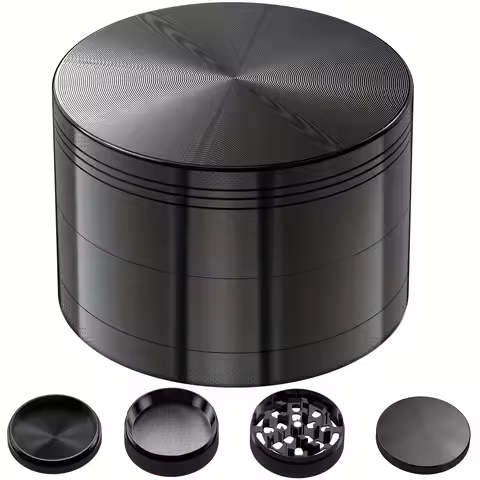 Metal Herb Grinder 4-layer Manual Spice Mill Pepper Mortar Bud Crusher Raw Grass Tobacco Grinder Smo