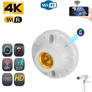 E27ที่ยึดโคมไฟกล้องรูเข็มซ่อน1080P HD WiFi กล้องไร้สาย2MP 90 ° มุมมองการตรวจสอบระยะไกลสร้างในไมโครโฟ