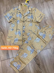 (55-75kg size trên hình) Đồ bộ BIGSIZE SATIN TNQD. Đồ bộ satin bigsize TNQD. Đồ bộ pijama bigsize sa