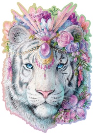 WOODEN.CITY Tiger Puzzle Box for Adults 500 pcs - Unique Wooden Puzzles for Adults - Wood Puzzles Ad