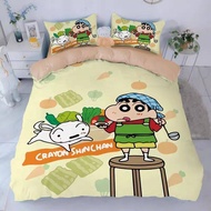 clu Bộ Ga Trải Giường 3 Trong 1 Họa Tiết Hoạt Hình Cậu Bé Bút Chì Shin-chan Đáng Yêu Thoải Mái Có Th
