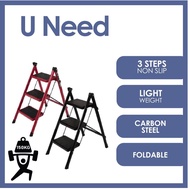 High Quality 3 Step Lightweight Foldable Ladder