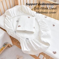 Pure Cotton Baby Crib Fitted Sheet Baby Cot Mattress Cover Infant Bedsheet Baby Bedding