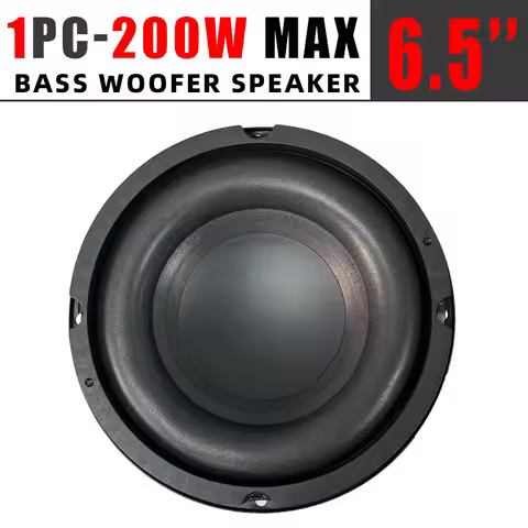 1pc 6.5" Car Subwoofer 200W Audio Speaker 4 Ohm Car Component Stereo Modification for Car & Home The