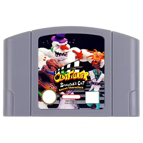Clay Fighter - Sculptor's Cut - Secret Characters Unlocked N64 64Bit Game Card Retro Game 64 Bit Gam