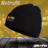 Topi Beanie Hat Kupluk Pria Distro Skate Polos Dewasa Keren Retrofit by Griffin