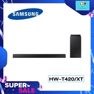 SAMSUNG Soundbar ลำโพงซาวด์บาร์ T420 รุ่น HW-T420/XT ระบบเสียง 2.1ch (150W) HW-T420