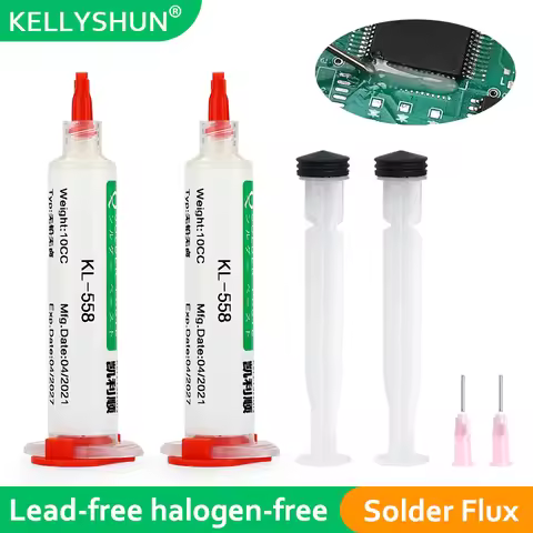 2PCS Flux NC559 KL558 Flux Syringe for Soldering Paste 10cc No Clean Original Welding Flux Soldering