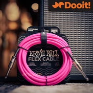 Ernie Ball Ernieball 6418 Flex Straight to Straight Instrument Cable Pink Cable - 6 Meters 20FT