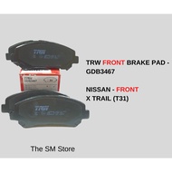 (READY STOCK) TRW GENUINE NISSAN X-TRAIL / SUZUKI KIZASHI DISC BRAKE PAD (FRT) - GDB3467