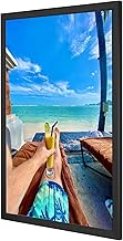 18X24 Inch LED Backlit Movie Poster Frame, Black, Wall-Mounted Display Case for Home Theater and Cin