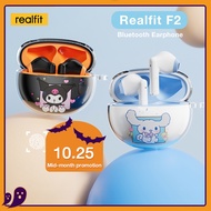 Realfit F2 Bluetooth Earphone Excellent Bass Wireless Earbuds with Mic Colorful Matching Headset 5H 