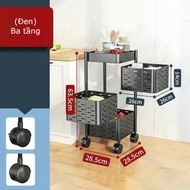Kệ nhà bếp xoay 360 độ Kệ đa năng 3/4/5 tầng khung thép có bánh xe di chuyển  sơn tĩnh điện chống rỉ