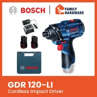 BOSCH GDR120-LI 12V Cordless Impact Driver / Wrench GDR 120-LI FAMILY HARDWARE