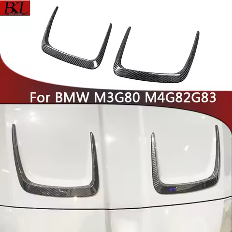 For BMW M3 G80 M4 G82 G83 Engine hood vent trim dry carbon fiber exterior engine hood vent trim body