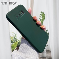 Hontinga ปลอกกรณีสำหรับ Samsung Galaxy Note 8 Note8สแควร์ Original ซิลิโคนนุ่มเหลวคลุมทั้งหมดกล้องป้องกันกรณีปกหลังโทรศัพท์ Softcase สำหรับชายหญิงชายหญิง