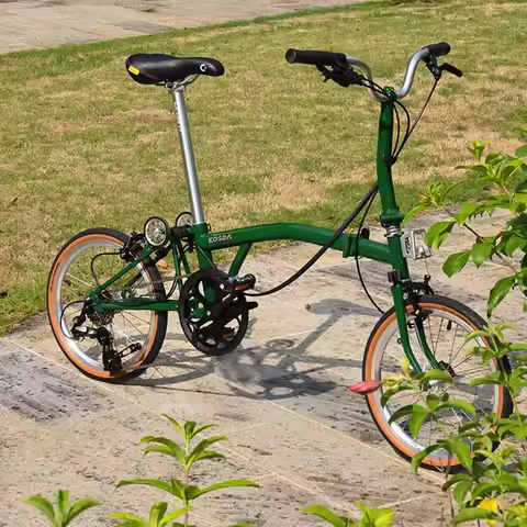 2025 new design folding bike 16 inch ultralight 8 speed variable speed CRMO Tri Fold portable adult 