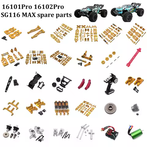 16101 PRO 16102 PRO SG116 MAX PRO 1:16 RC Car Metal Drive Shaft Gear 4WD Upgraded Spare Parts Replac