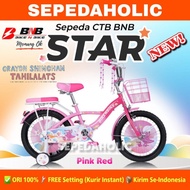 Sepeda Anak Perempuan BNB STAR Ukuran 16 &amp; 18 Inch Keranjang