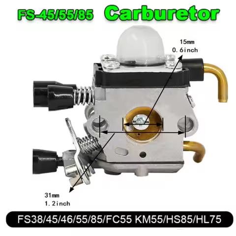 High Performance Oil Air Filter Carburetor For Stihl FS38 FS45 FS46 FS55 KM55 FS45 FS85 C1Q-S66 C1Q-