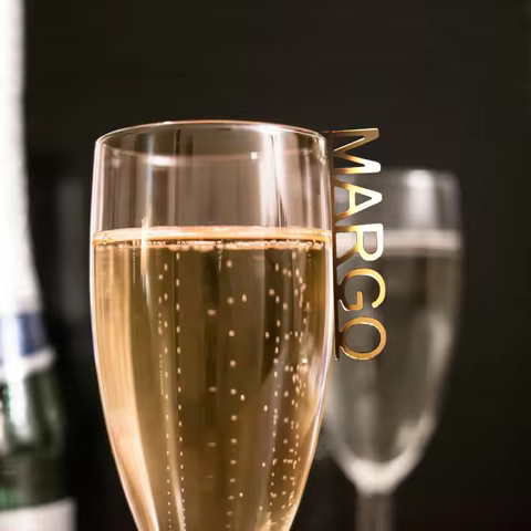 10pcs Acrylic Name Personalized Place Card Glass Marker With Guest Name Acrylic Tags For Wedding Dri