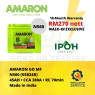 [Installation Provided] NS60 | 55B24R | Amaron Go MF Car Battery - 18 Months Warranty