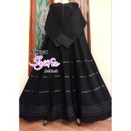 HITAM Abaya SYIFA / GAMIS BLACK JETBLACK TEMBORO Abaya Hitam Abaya Dress Abaya Jubah Abaya Dubai Aba