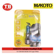 MAKOTO Halogen Headlight Bulb / 12V 35W B35 BA20D / SUPER WHITE