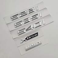 3d Chrome Car Trunk Letters 528i 535i 540i Logo Luxury Line Badge Xdrive Emblem Sticker For BMW E60 