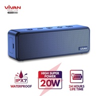VIVAN VS20 Speaker Bluetooth 5.0 Waterproof IPX7 20W MicroSD AUX TWS