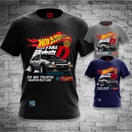 Tshirt dewasa design hot wheels inital D kain 100% cotton lengan pendek plus size 5xl