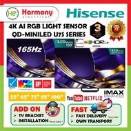 HISENSE 55" 65" 75" 85" 100" 4K AI RGB QD-MiniLED UHD Smart TV U7S Series 55U7S / 65U7S / 75U7S / 85