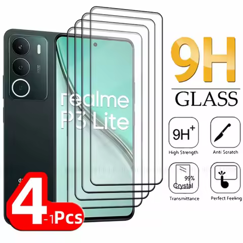 4/3/2/1Pcs For OPPO Realme P3 Lite Glass Realme P3 Lite 4G Tempered Glass HD 9H Full Cover Glue Scre