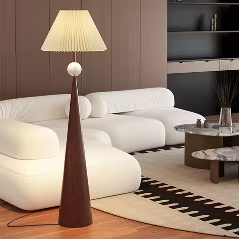 Nordic retro floor lamp bedroom floor lamp living room sofa side standing table lamp study decoratio