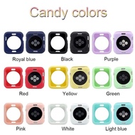 Silicone half case for smartwatch  3 4 5 6 7 8 9 se candy cover smart watch t500 h11 hello watch ult