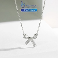 Dây Chuyền Bạc Nữ S925 Vòng Cổ Bạc Tặng Bạn Gái Mặt Nơ Điệu Đà - DB2949 - Bảo Ngọc Jewelry