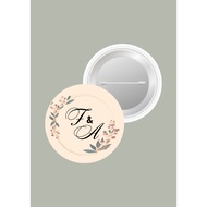 Doorgift VIP Wedding Initials Badge Button