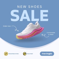 H0KA KAWANA Running Shoes White Pink Free Socks